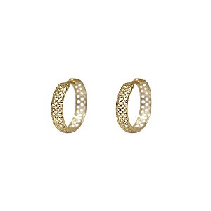 Brinco Argola Filigrana Ouro 18k