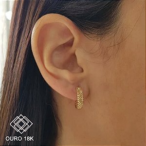 Brinco Argola Filigrana Ouro 18k