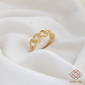 Anel Filigrana Correntes Ouro 18k