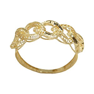 Anel Filigrana Correntes Ouro 18k