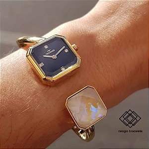 Relógio Bracelete Technos Feminino Crystal Dourado - 751aa/1p