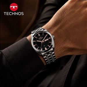 Relógio Technos Automático Masculino Prata