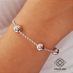 Pulseira Esferas Prata 925
