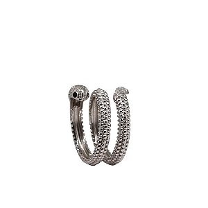Anel Serpente Prata 925 Zircônias