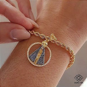 Pingente Nossa Senhora da Aparecida Ouro 18k