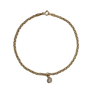 Kit Pulseira Ouro 18k + Pingente Ponto de Luz Ouro 18k