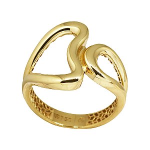 Anel Bold Vazado Ouro 18k