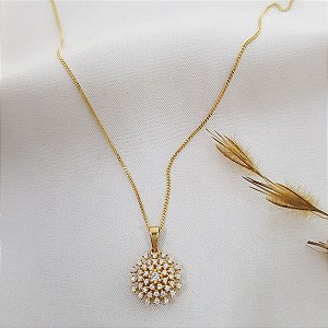 Kit Cordão Ouro 18k + Pingente Rainha Ouro 18k