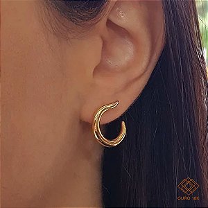 Brinco Bold Anzol Ouro 18k