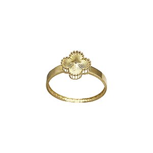 Anel Trevo Quatro Folhas Ouro 18k