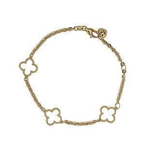 Pulseira Trevo Quatro Folhas Ouro 18k