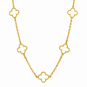 Gargantilha Trevo Quatro Folhas Ouro 18k