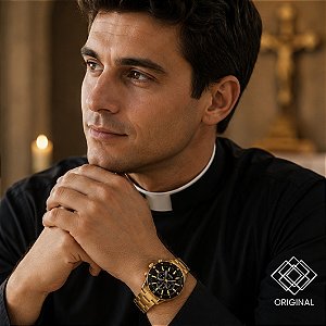 Relógio Orient Masculino Dourado Mgssc064 g1kx