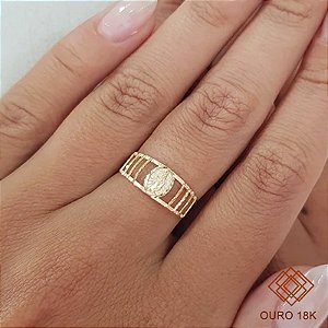 Anel Nossa Senhora Das Graças Ouro 18k