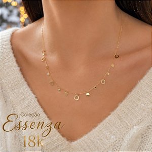 Gargantilha Gold Line Ouro 18k - Coleção Essenza