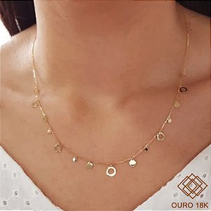Gargantilha Gold Line Ouro 18k