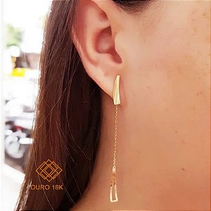 Brinco Gold Line Ouro 18k