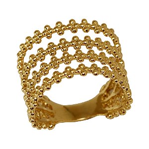 Anel Vazado Ouro 18k