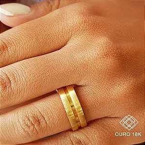 1 Aliança Casamento Ouro 18k
