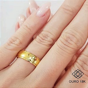 1 Aliança Casamento Ouro 18k