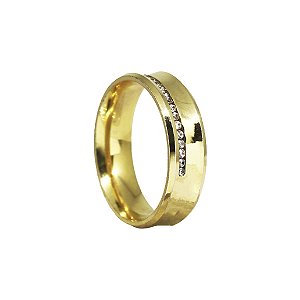 1 Aliança Casamento Ouro 18k Diamante