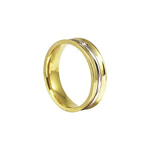 1 Aliança Casamento Ouro 18k Diamante