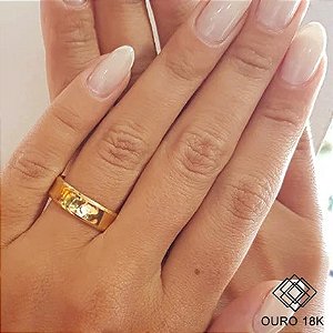 1 Aliança Casamento Ouro 18k