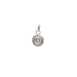 Pingente Ponto de Luz Ouro 18k Zircônia