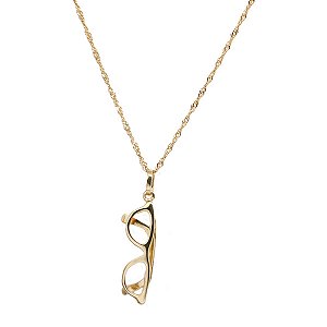 Kit Cordão Ouro 18k + Pingente Óculos Ouro 18k