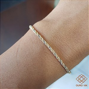 Pulseira Cabo de Aço 3 Cores Ouro 18k