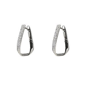 Brinco Argola Prata 925 Zircônia