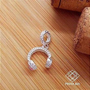 Berloque Fone de Ouvido Prata 925