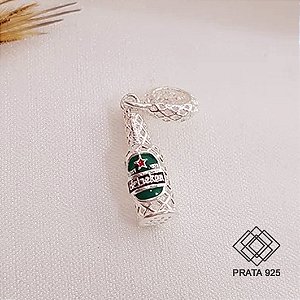 Berloque Cerveja Heineken Prata 925