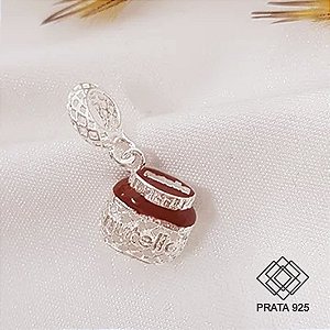 Berloque Creme de Avelã Prata 925
