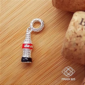 Berloque Garrafa Refrigerante Coca-Cola Prata 925