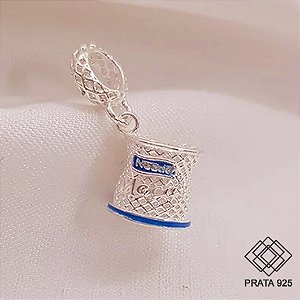 Berloque Lata Leite Moça Prata 925