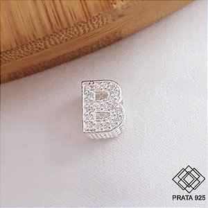 Berloque Letra B Prata 925