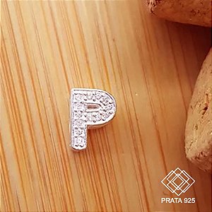 Berloque Letra P Prata 925
