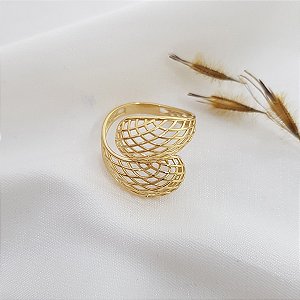 Anel Filigrana Gota Ouro 18k