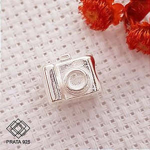 Pingente Berloque Máquina Fotográfica Prata 925