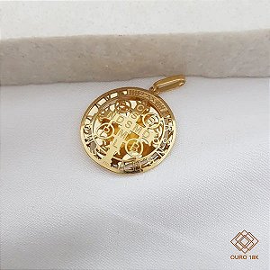 Pingente São Bento Ouro 18k
