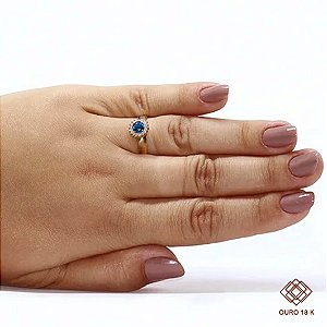 Anel Formatura Administração Ouro 18k Zircônia - Sem emblema