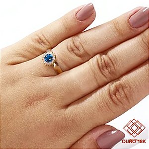 Anel Formatura Ciências da Computação Ouro 18k Zircônia - Sem emblema