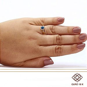 Anel Formatura Normal Superior Ouro 18k Zircônia - Sem emblema