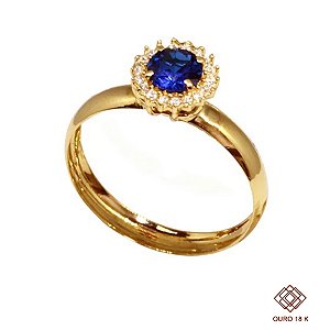 Anel Formatura Pedagogia Ouro 18k Zircônia - Sem emblema