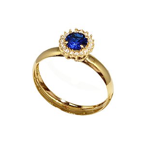 Anel Formatura Psicologia Ouro 18k Zircônia - Sem emblema