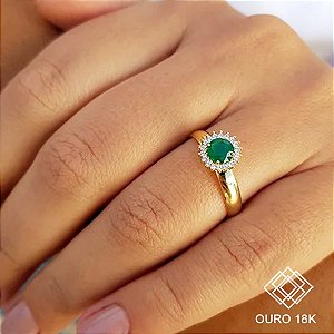 Anel Formatura Nutrição Ouro 18k Zircônia - Sem emblema