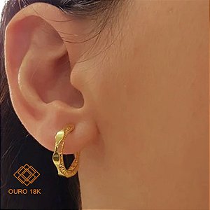 Brinco Argola Filigrana Ouro 18k
