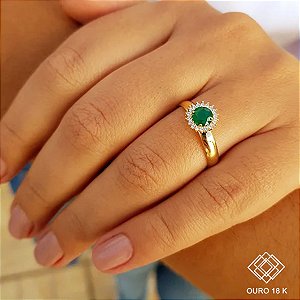 Anel Formatura Zootecnia Ouro 18k Zircônia - Sem emblema