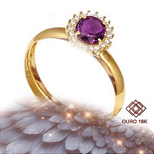 Anel Formatura Letras Ouro 18k Zircônia - Sem emblema